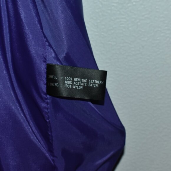 Ladies Purple Atlantic Beach Leather Button Vest SZ XL - Picture 4 of 6